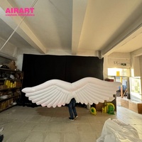Costume d'ailes blanches gonflables réalistes avec ventilateur, beau costume d'aile d'oiseau gonflable pour l'activité de scène de fête