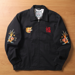 Chaqueta Bomber Unisex de Primavera/Otoño con Bordado Vietnamita Vintage, 100% Algodón, Ligera, Manga Regular - Product Image 3