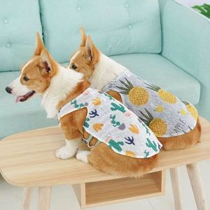 Summer Breathable Mesh Vest For Small Dogs <b>Cats</b> Pineapple Pattern Sun Protection Clothing Tropical Design Pet <b>Clothes</b> - Product Image 3