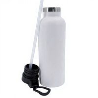 Bouteille d'eau isotherme à double paroi en acier inoxydable, sans BPA, portable, étanche, pour le camping en plein air, 650 ml (22 oz), maintien au chaud ou au froid pendant 12 à 24 heures
