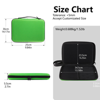 Housse pour ordinateur portable en EVA rigide vert, antichoc, avec poignée, rembourrage en nid d'abeille et poche en maille, nouvelle, personnalisable, vente en gros