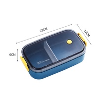 Boîte à bento en plastique anti-fuite avec compartiments amovibles, compatible lave-vaisselle, pour bébés et adultes, couvercle en plastique