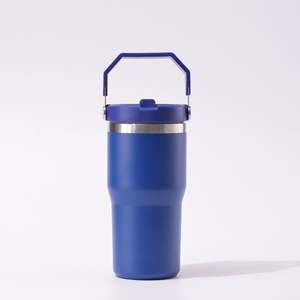 ฉนวนกันความร้อน30ออนซ์20ออนซ์แก้วสแตนเลสที่มีด้ามจับและหลอดดูดกันน้ำรั่วออกแบบสำหรับการตั้งแคมป์ - Product Image 3