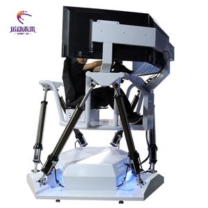Simulateur de course automobile VR haute performance à six axes et trois écrans avec VR 9D pour parcs VR éducatifs intérieurs/extérieurs à domicile - Product Image 1