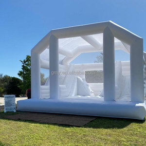GMY gonfiabili tutto bianco Happy Birthday Jumping castello con scivolo combinato Giochi Per Bambini Area Giochi Per Bambini al coperto - Product Image 5