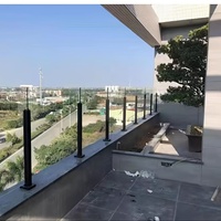 Balustrades de sécurité en acier inoxydable et verre de haute qualité pour balcons et escaliers extérieurs, poteaux de main courante