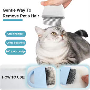 कुशल स्टेनलेस स्टील पालतू बाल हटाने वाले ब्रश कंघी पालतू जानवरों की सफाई और ग्रोमिंग उत्पादों को अलग करता है साफ स्थायी एब्स कुत्ते - Product Image 5