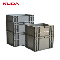 Caisse logistique en plastique KUDA EU6433A-SLWLX, caisse empilable, bac de manutention pour légumes et fruits 600x400x340mm