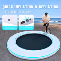 Hamac gonflable d'eau de quai de maille circulaire d'anneau flottant rond de PVC de sortilège