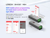 Nouvel arrivage Ltech D5A D5B RDM Mobil Phope Programmation 12-48V RGB 3CH 4ch 5ch 8A 6A 5A Ltech DMX 512 Décodeur