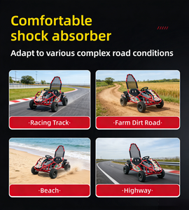 Kart de course familial personnalisable avec télécommande, vitesse maximale de 25 km/h, charge utile de 85 kg, équipement de parc d'attractions - Product Image 6