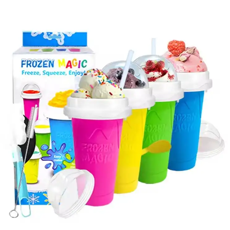 Zelfgemaakte Milkshake Maker Koelbeker Squee Diy It Slushy Cup Magic Slushy Maker Squeeze Cup Slushie Maker Voor Kinderen