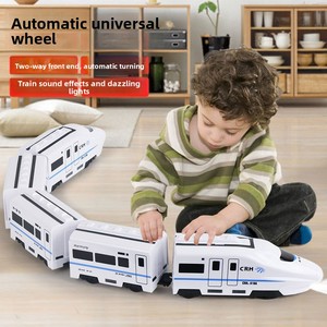 Treno Elettrico ad Alta Velocità per Bambini, Modello di Simulazione Ferroviaria Universale, Giocattolo Educativo per la Prima Infanzia - Product Image 3