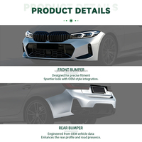 Vente flash - Kit carrosserie complet de style MT pour BMW G20 G28 320i 330i, conversion de pré-LCI à LCI, pare-chocs, phares, accessoires de voiture