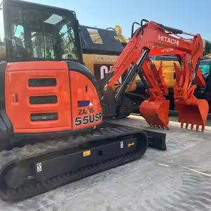 Mini-excavatrice Hitachi Zaxis 55 d'occasion, Japon, 5,5 tonnes, Zx55usr, avec moteur, boîte de vitesses, PLC - Faible nombre d'heures de fonctionnement, à vendre - Product Image 1