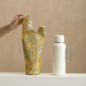 Sac à théière en brocart de style chinois, trois significations et mille univers, housse de protection portable pour accessoires de cérémonie du thé - Product Image 5