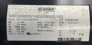 Plc Elau 3~brushless <strong>Kuhnke</strong> Sh070/60020/1/0/00/00/00/21/00 for Warranty Product - Product Image 2