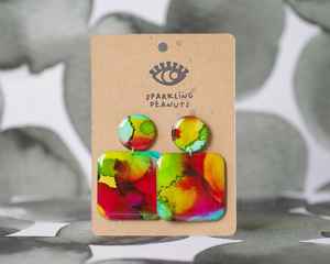 Pendientes de Resina Modernos, Ligeros, Diseño Moderno, Perfectos para Atuendos Casuales, Fiestas y Estilo Vanguardista - Product Image 2