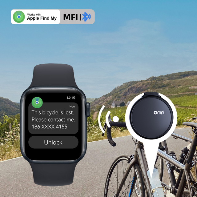 IPX6 Bluetooths Long Lasting Battery Hidden Smart Mini Tracker Find My Anti Lost Locator Device for Electric Bike