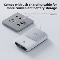 Nuevo Banco de Energía USB Tipo-C Magnético Inalámbrico de 10000mAh, Batería de Polímero de Litio de Plástico, Cable Integrado, Mini Cargador Rápido de Regalo