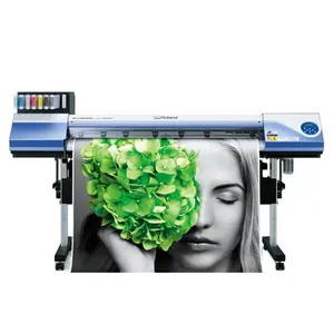 Impresora y cortadora Roland VS540i usada con una nueva impresora de inyección de tinta eco-solvente de cabezal dx7