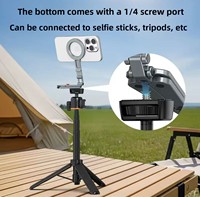 Nouveau support de téléphone multifonctionnel 2026 pour prise de vue, compatible avion, train à grande vitesse, lit et bureau, portable, pliable, magnétique, en alliage d'aluminium