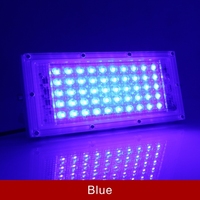 Projecteur Led imperméable conforme à la norme IP65, éclairage d'extérieur à large faisceau, lumière blanche froide, chaude, rouge, verte, bleue, rvb, 50W 220V, 2 pièces