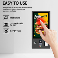 Kiosco con Pantalla Táctil de 24 y 32 Pulgadas con Impresora POS y Escáner para Pedidos y Pagos en Restaurantes de Comida Rápida