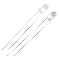 Puces LED rondes de 3mm Diodes de redressement vertes jaunes rouges bleues avec lentille d'eau claire Diode LED F3 5V Max. Tension inverse