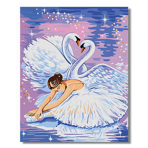 Хит продаж, картина маслом, Лебедь и девушки, картина по номерам, оптовая продажа, подарки ручной работы, украшение дома, Картина на холсте - Product Image 2