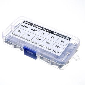 Kit d'assortiment de fusibles céramiques OKYN230719-1, 100 pièces, 5x20 mm, avec boîte, à action rapide, pour l'électronique et les appareils électroménagers - Product Image 2