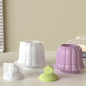 YS campanas modelado tarros de velas molde de silicona con tapa caja de almacenamiento de yeso contenedor molde de fundición DIY decoración de Navidad fabricación - Product Image 5