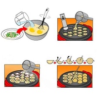 Mesin panggang listrik, alat memasak profesional Chibi Maruko 110V/220V, pembuat Takoyaki gurita