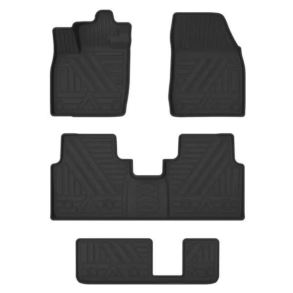사용자 정의 풀 세트 미끄럼 방지 3D TPE 자동차 바닥 매트 더블 레이어 카펫 VW ID.6 X (7-좌석) 2021
