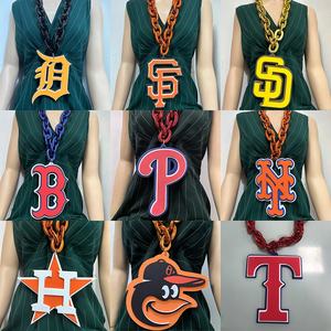 Colliers en mousse EVA 3D avec logo d'équipe de baseball <span class=keywords><strong>MLB</strong></span> en gros, grand fan, style hip-hop, bijoux de mode, pendentif New York Yankees - Product Image 2