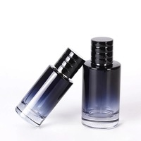 Flacon de parfum en verre vide à col vissé, couleur dégradée personnalisée, avec atomiseur à fine brume pour l'emballage de parfums
