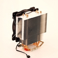 Ventilateur de refroidissement CPU RGB 120x120 avec dissipateur thermique et fixation pour processeurs 775 1155 1156 1150 AM4 4 broches, noir, pour boîtier d'ordinateur