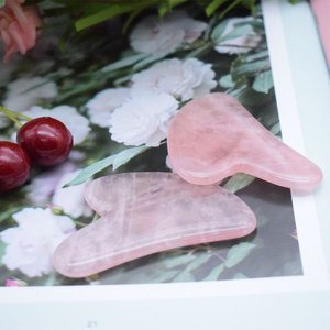 Planche de <span class=keywords><strong>Massage</strong></span> en pierre de Jade Gua sha, naturel, Quartz Rose, plaque de Guasha, grattoir, outils pour le cou, le dos et la peau - Product Image 4