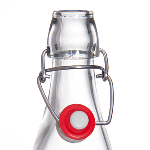 Botella de Vidrio Transparente Cuadrada de 8oz, 16oz, 500ml, 750ml, 1000ml, 1l con Tapa Abatible para Bebidas y Leche - Product Image 6