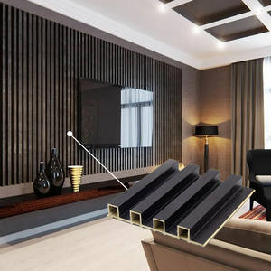 Revestimiento de pared Panel de pared compuesto WPC Panel de pared de madera de PVC Panel de revestimiento estriado coextruido - Product Image 1