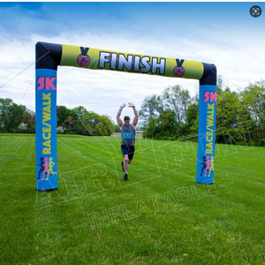 Running Fun impresión <span class=keywords><strong>completa</strong></span> Arco al aire libre Entrada inflable Arco Inicio Acabado Arco para eventos - Product Image 2