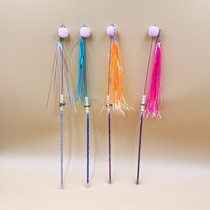 Nouveau jouet pour chat du fabricant, coloré, en papier froissé, avec pompon, plume et clochette, résistant aux morsures, outil d'entraînement pour chat, pour animaux de compagnie - Product Image 3