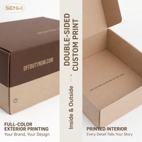 Boîte d'expédition à bande déchirable personnalisée en carton ondulé, emballage e-commerce perforé à ouverture facile, logo OEM, toutes tailles