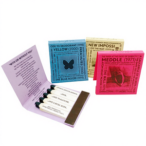 Cerillas Personalizadas Creativas con Diseño <span class=keywords><strong>de</strong></span> <span class=keywords><strong>Libro</strong></span>, Cerillas <span class=keywords><strong>de</strong></span> Madera con Papel, Cerillas <span class=keywords><strong>de</strong></span> Baño, Cerillas Negras, Cerillas <span class=keywords><strong>de</strong></span> <span class=keywords><strong>la</strong></span> Banda Shelby, Cerillas Personalizadas - Product Image 3