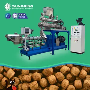 SunPring köpek maması üretim ekipmanları kedi maması işleme hattı evcil köpek maması yapma makinesi