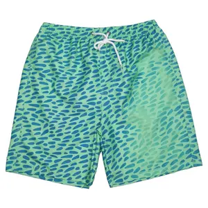 Custom Logo Beach Board Shorts Temperature Water Sensitive Discoloration Color Changing Men Swim Trunks