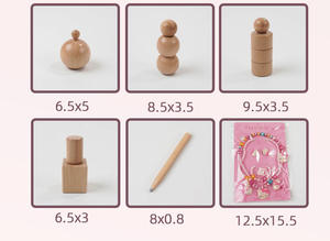 COMMIKI Ensemble de jouets de coiffeur en bois pour enfants avec ciseaux Peigne Sèche-cheveux Outils de <span class=keywords><strong>maquillage</strong></span> <span class=keywords><strong>Jeu</strong></span> de rôle <span class=keywords><strong>Salon</strong></span> de beauté <span class=keywords><strong>Jeu</strong></span> pour faire semblant de jouer - Product Image 4