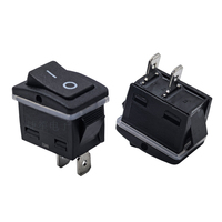 Interrupteur à Bascule Étanche IP68 Série MR2 10A/16A 125V/250V 2 Broches ON-OFF pour Équipements Électroniques Extérieurs, Taille du Trou de Panneau 13*19mm