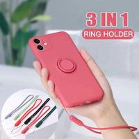 Nouvelle coque originale en Silicone liquide avec anneau magnétique pour iPhone 14 Pro Max 13 12 Mini 11 XR XS X 7 8 Plus SE