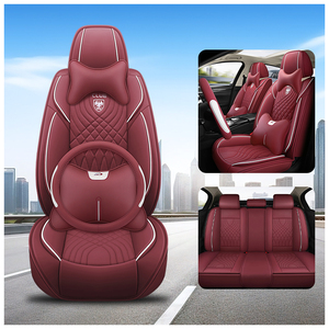 Ensemble de housses de siège auto Drive Guard Full Surround, universelles, style intérieur luxueux, cuir NAPPA PVC, style business, toutes saisons - Product Image 1
